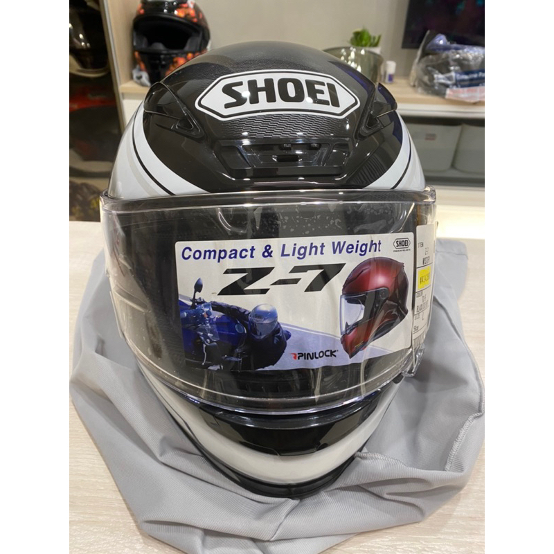 SHOEI Z7黑白亮面彩繪帽