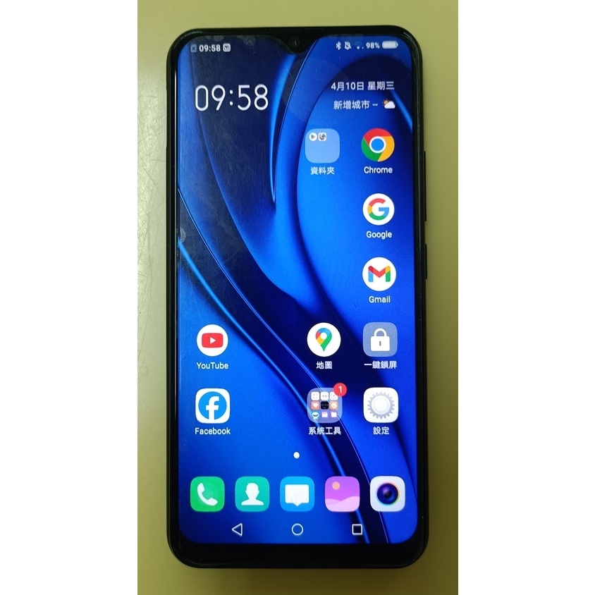 VIVO Y17 4G/128G 6.35吋 android 9,八核心,功能正常,電池正常,螢幕保護貼尚未拆下