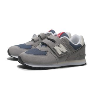 NEW BALANCE 童鞋 NB 574 灰藍 麂皮 魔鬼氈 中童 PV574GWH