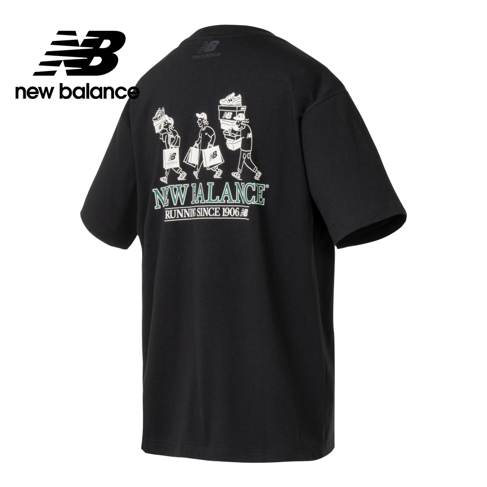【New Balance】 NB BOY Shopper插畫短袖上衣_男性_黑色_MT41962BK