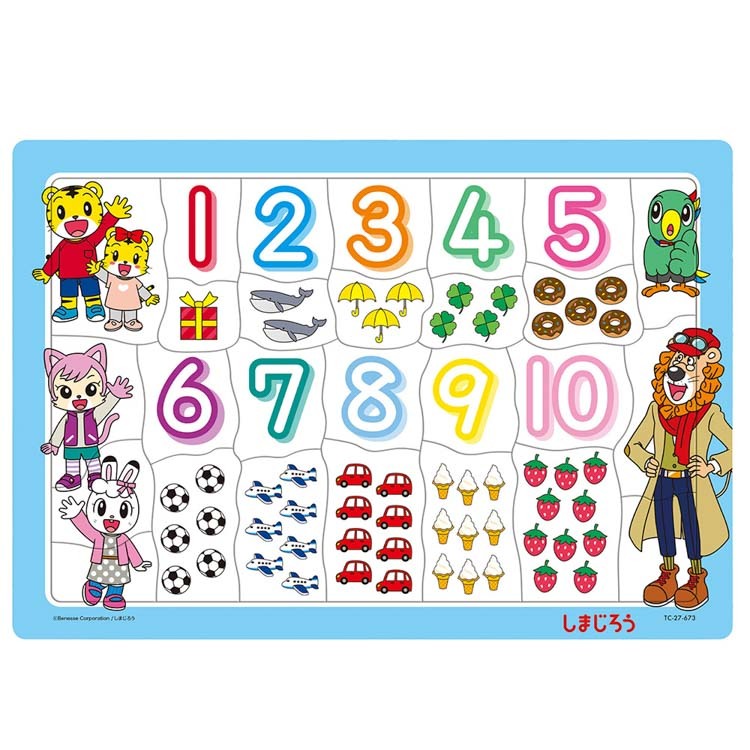 Tenyo  紙板 巧虎 來學習數字吧  27片  拼圖總動員  兒童  日本進口拼圖