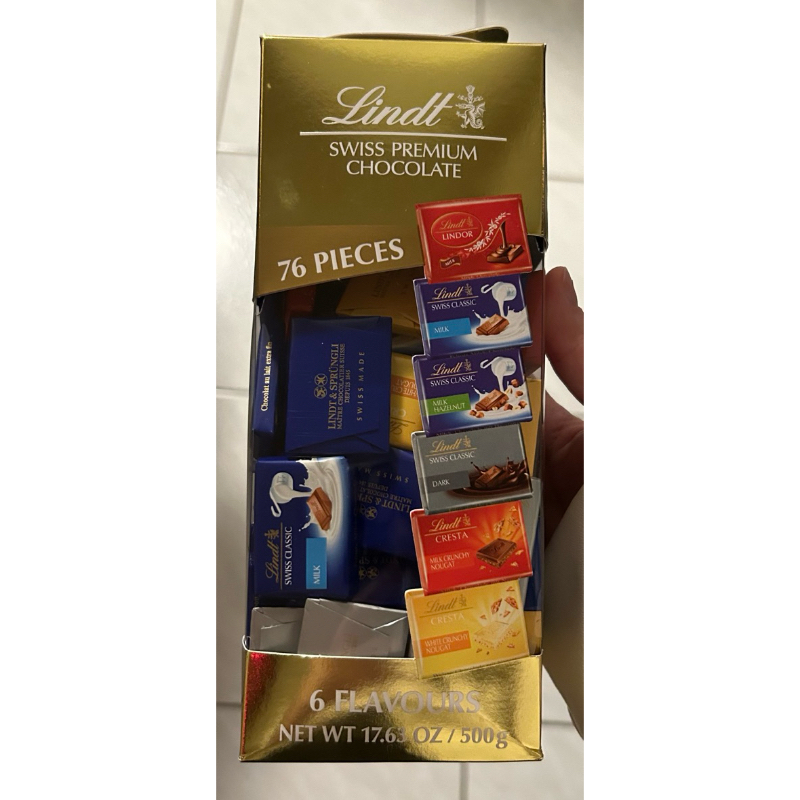 即期特價❗️瑞士蓮綜合巧克力Lindt Swiss Premium Chocolate 500g 6種口味 共76片