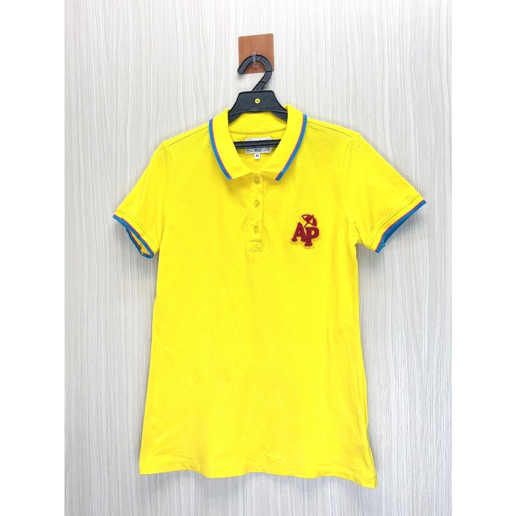 Arnold Palmer 雨傘 專櫃 黃色AP小Logo棉質Polo衫