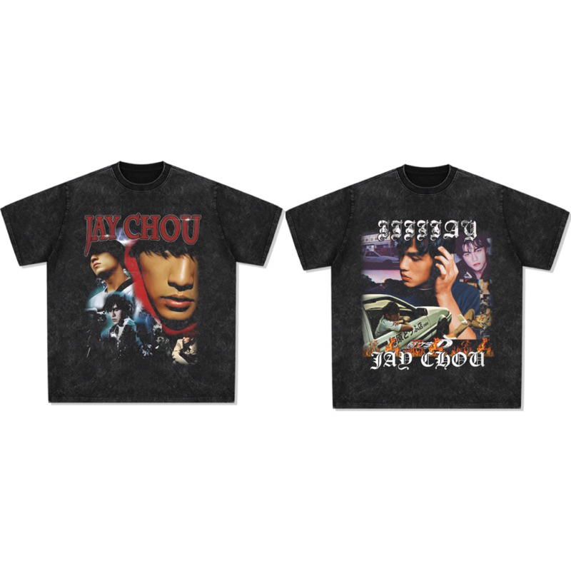 ALB store - Jay Chou 周杰倫 歌手 水洗 名人 經典人物 短袖 短T水洗 印花