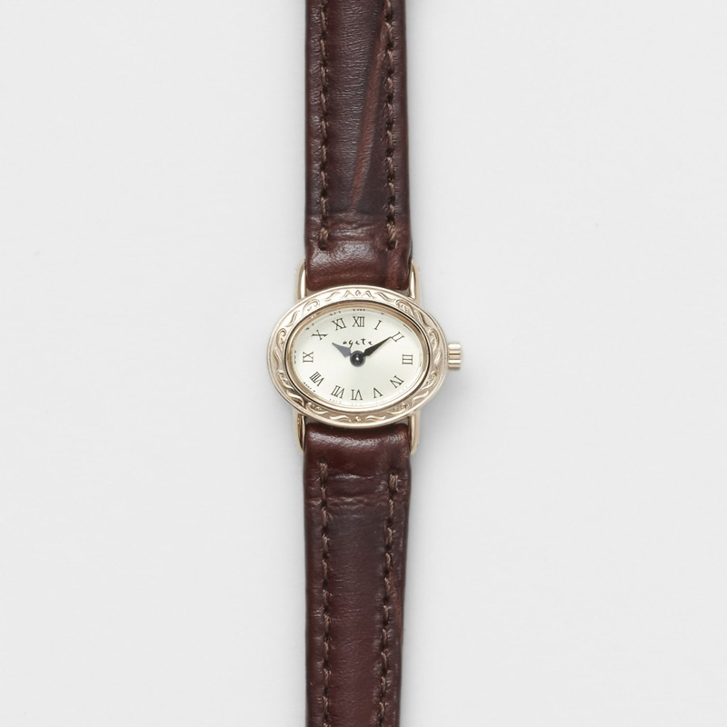 Agete 復古銅棕手錶