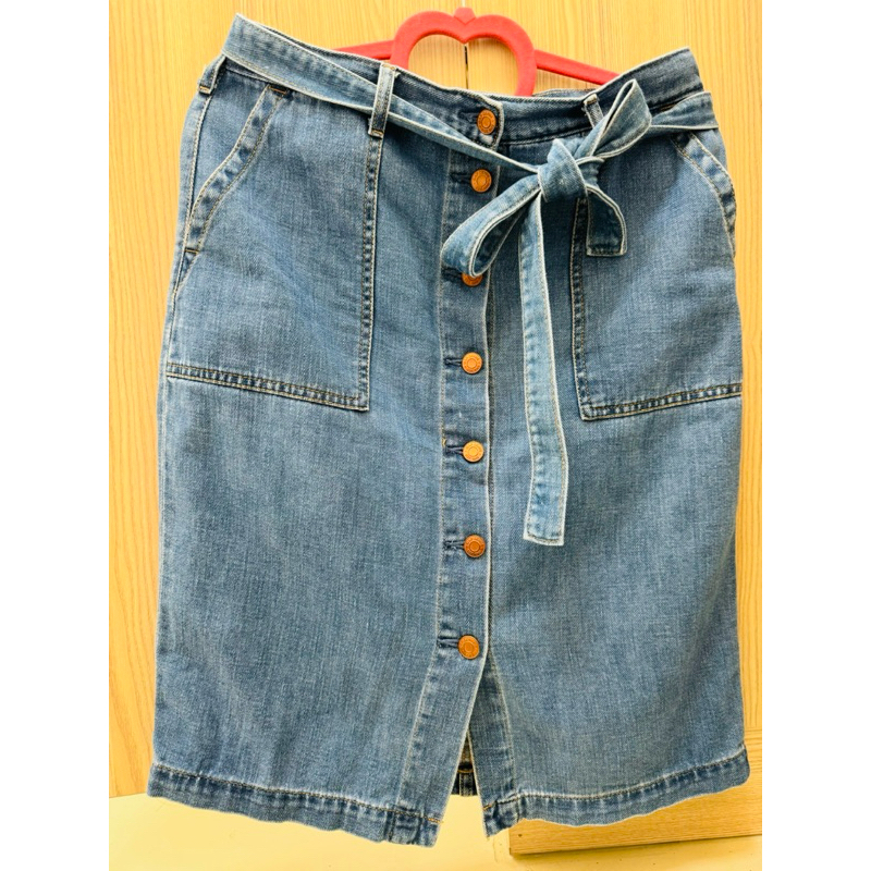 9成新❤️GAP DENIM 30腰 半身裙 後開岔牛仔長裙 長裙 裙子 牛仔裙 裙 開岔裙 牛仔長裙