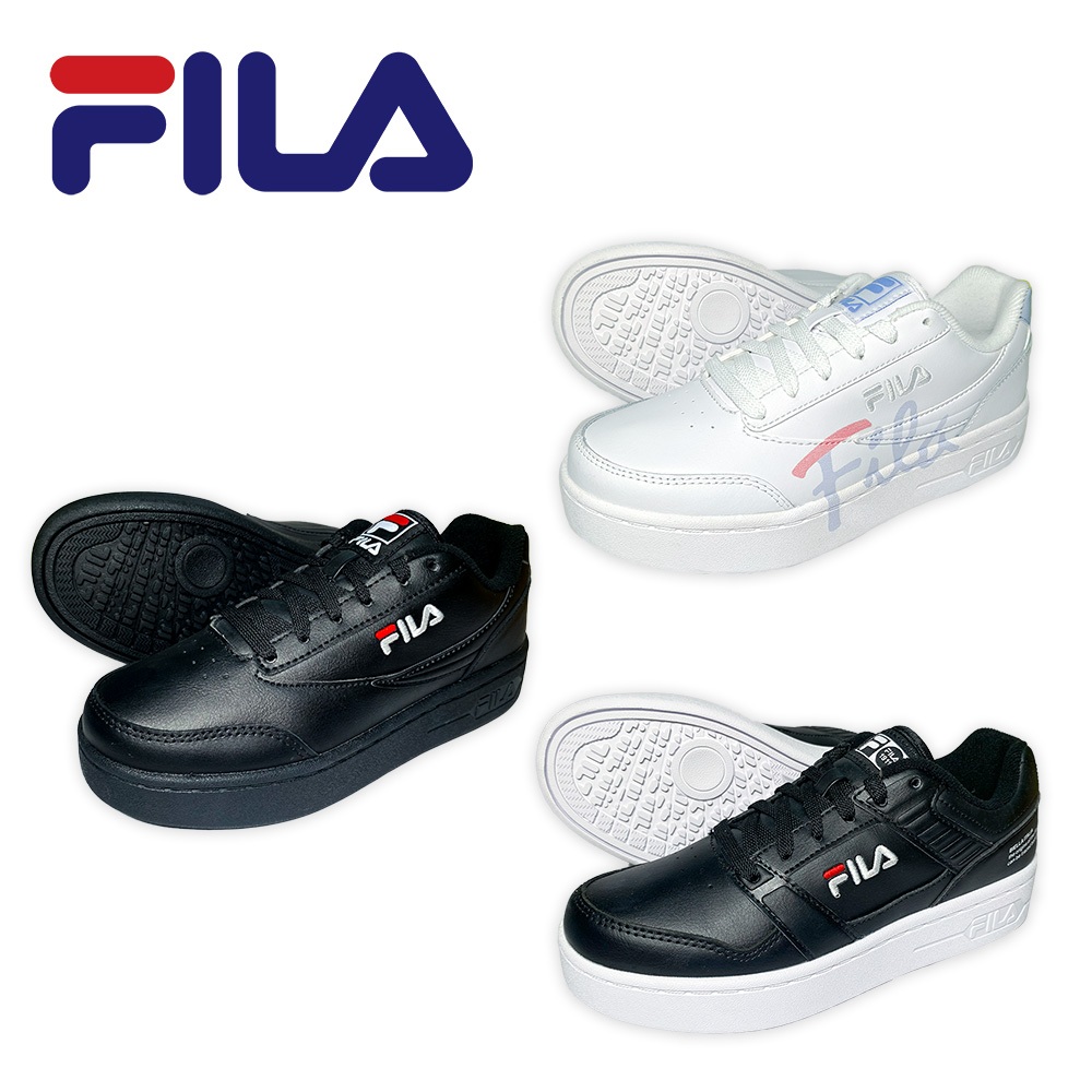 【鞋魂】FILA 中性厚底復古運動鞋 COURT LUX  增高 小白鞋 黑鞋 運動鞋 厚底鞋 板鞋 休閒鞋