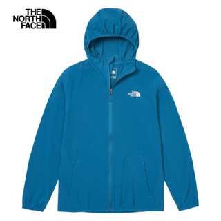 The North Face 防潑水防曬連帽防風 男風衣外套-藍-NF0A7WCYO0X