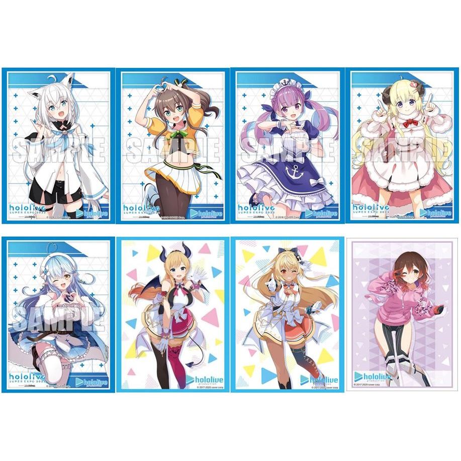 松梅桌遊 hololive 癒月巧可 白上吹雪 夏色祭 湊阿庫婭 蘿蔔子 雪花菈米 角卷綿芽 不知火芙蕾雅 卡套 第二層