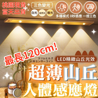 桃園出貨⚡60cm-120cm led感應燈 貓眼LED 櫥櫃燈 超薄感應燈條 小夜燈 USB充電 走廊燈 床頭燈