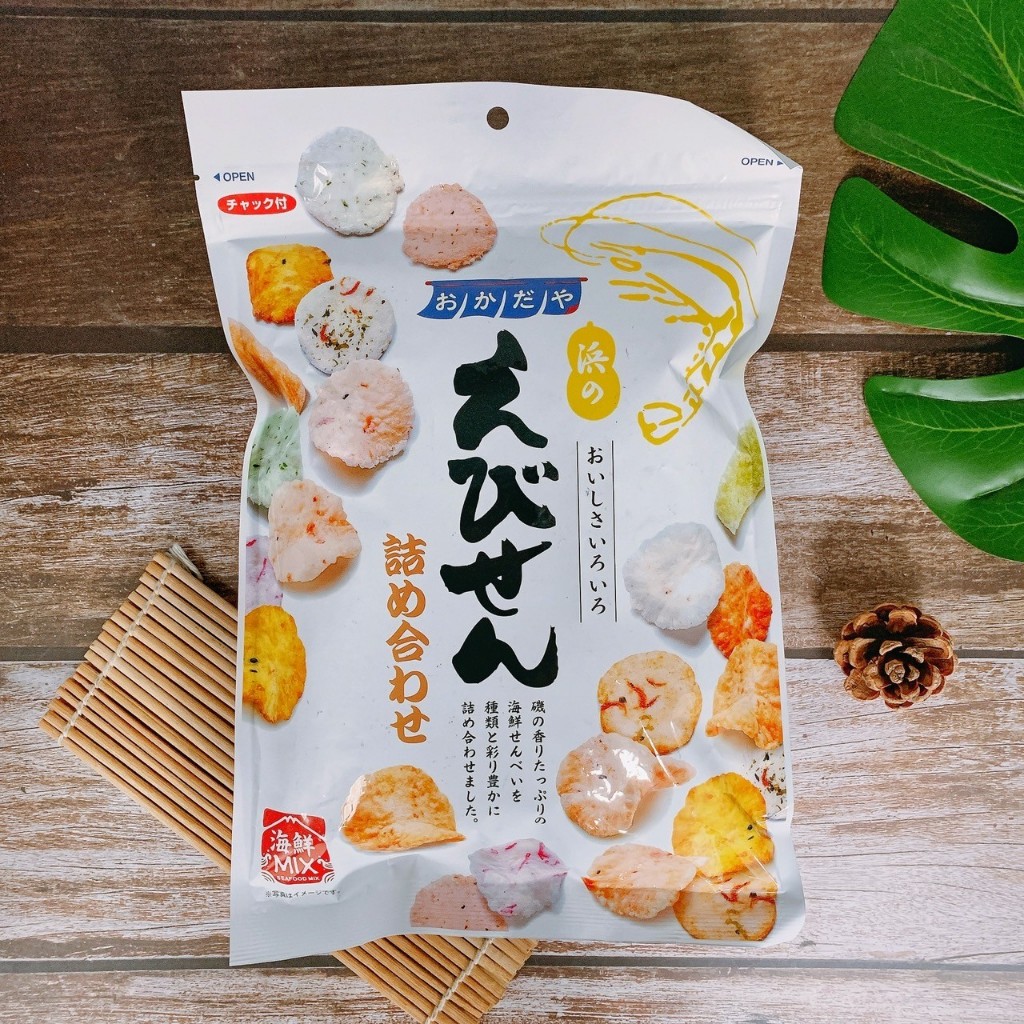 【疲老闆】日本 岡田屋 綜合蝦餅 155g 包 蝦餅