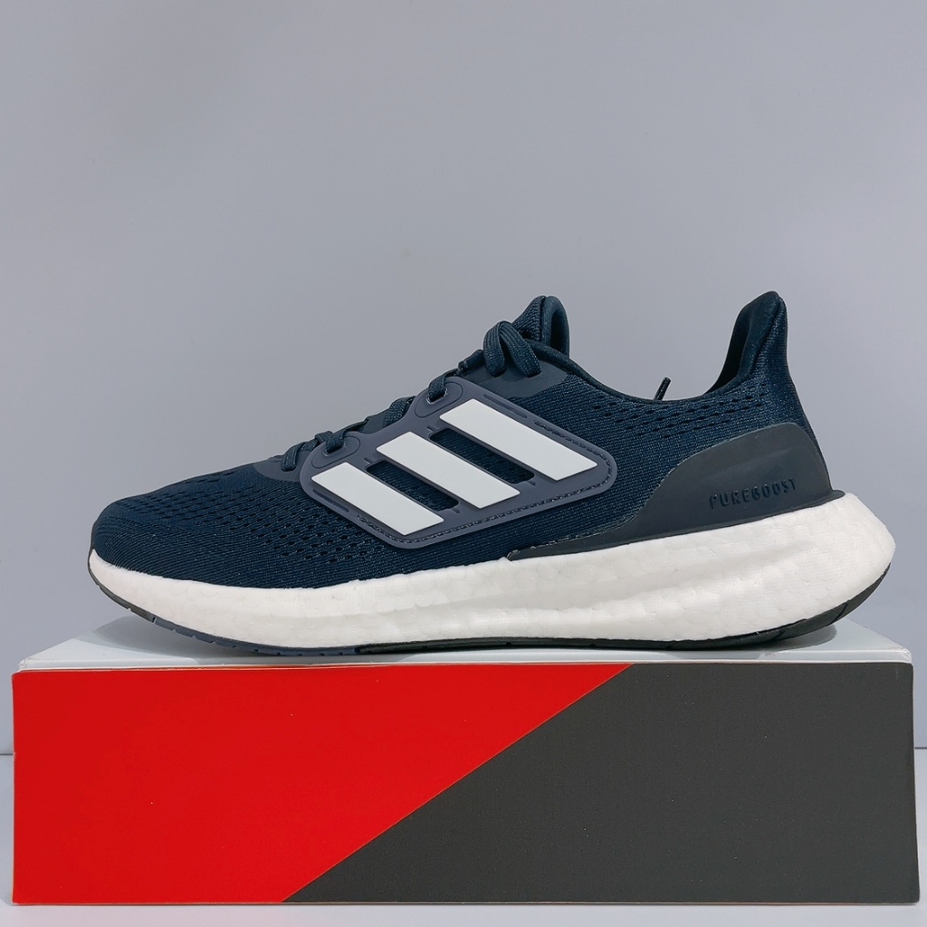 adidas PUREBOOST 23 男生 深藍色 舒適 緩震 透氣 運動 慢跑鞋 IF2373