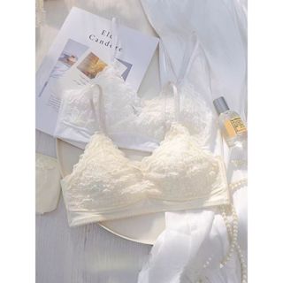 【PIGLET】臺灣夏季新款女生內衣 內衣無鋼圈 蕾絲花邊內衣 夏天超薄舒適透氣內衣 性感少女純慾文胸 小胸聚攏內衣