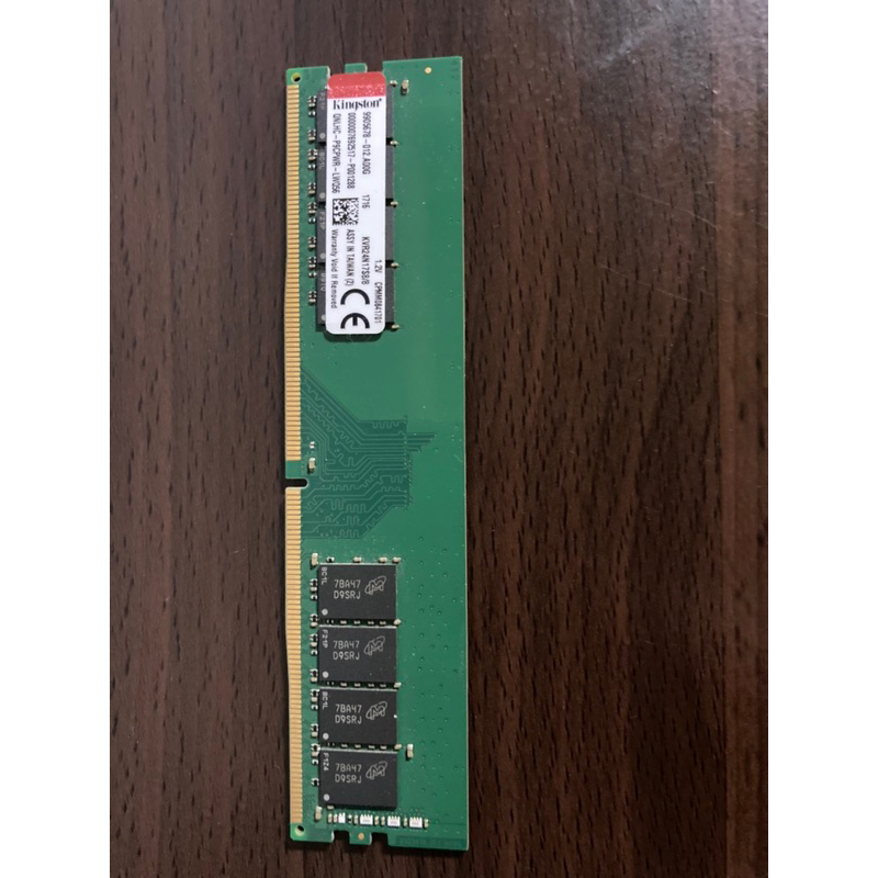 金士頓Kingston DDR4 2400 8GB KVR24N17S8/8 記憶體