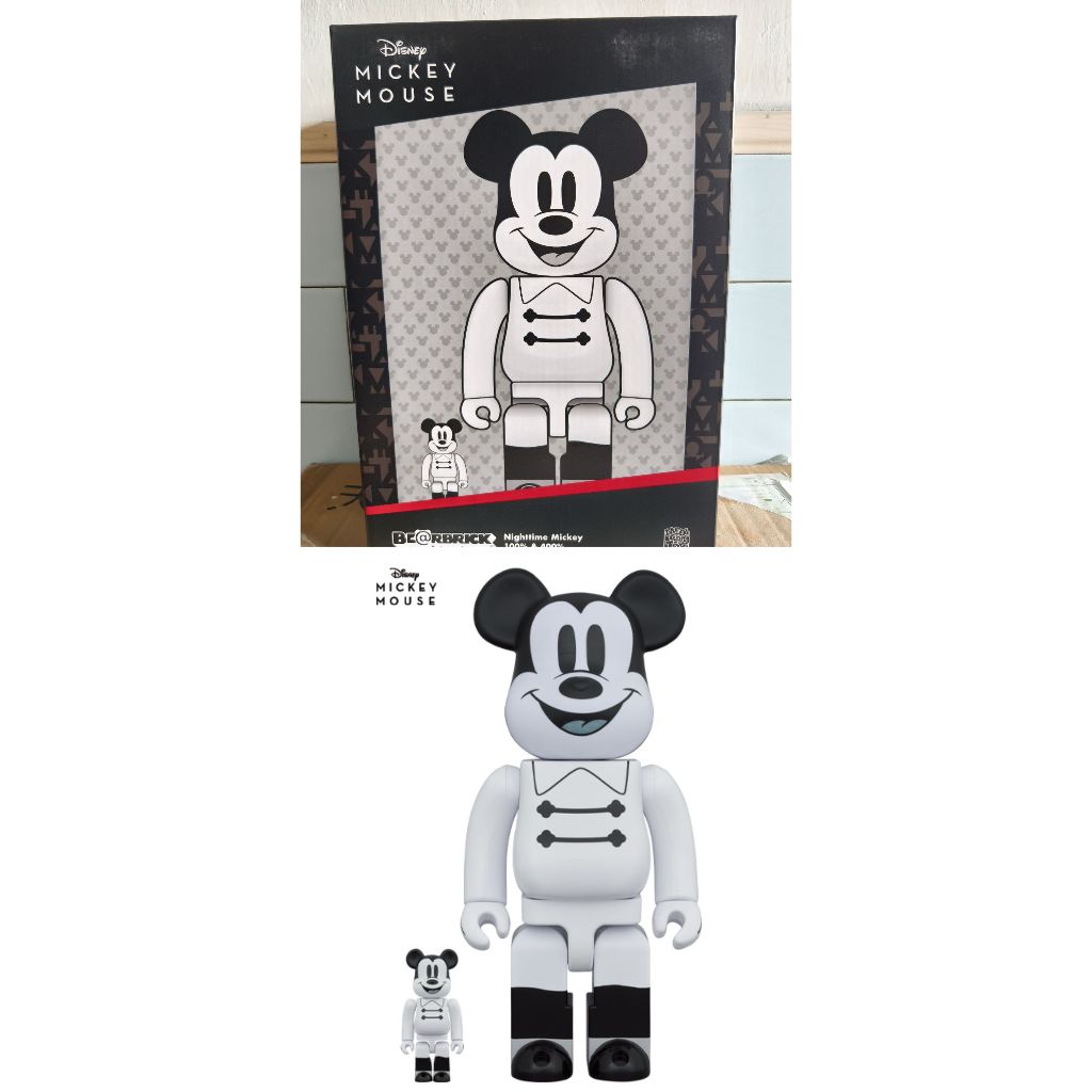 中租銀角零卡分期 全新未拆 BE@RBRICK Nighttime Mickey 400%+100% 夜間米奇