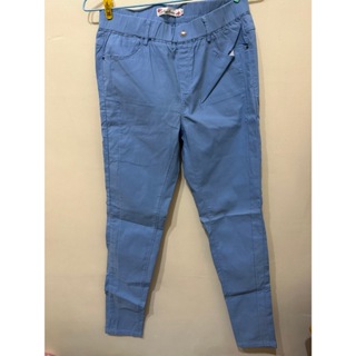 鬆緊彈性休閒長褲 (水藍色)全新品 數量有限 原價390 低價出售 M號