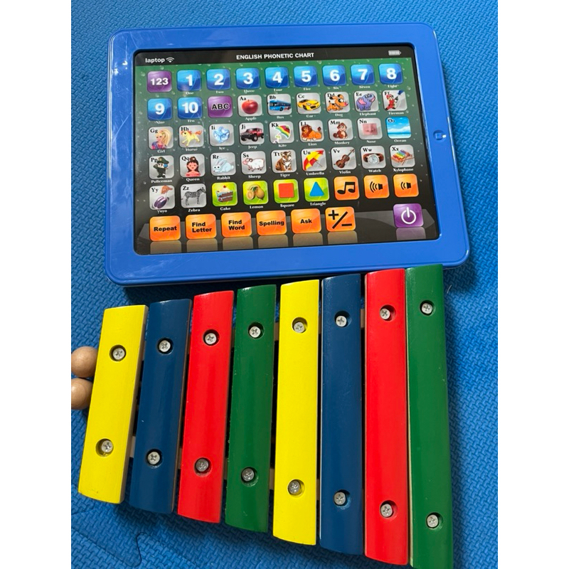 兒童玩具 音樂玩具 木琴 兒童英文學習平板 二手 兩樣一起賣