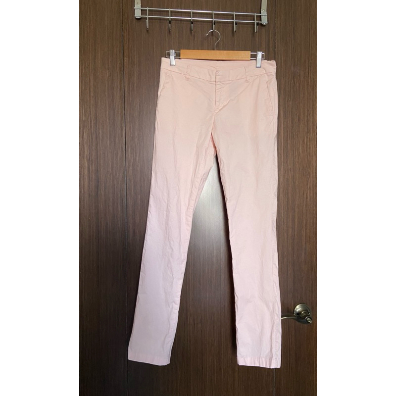 [穿過2次] 原價約550 lativ 粉色直筒長褲 L號 休閒 舒適 上班穿 二手褲