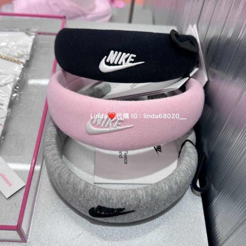 Linda❤️代購 Nike 正品 🇯🇵日本代購 髮箍 網美必備 黑色 粉色 灰色 拍照神器 拍照 不壓頭頂