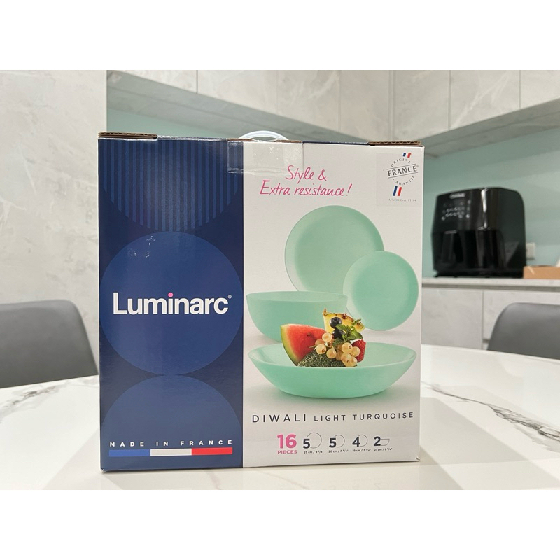 Luminarc 樂美雅 蒂芬妮綠16件餐盤組 餐具 碗盤 原價6650 特價賣6000！