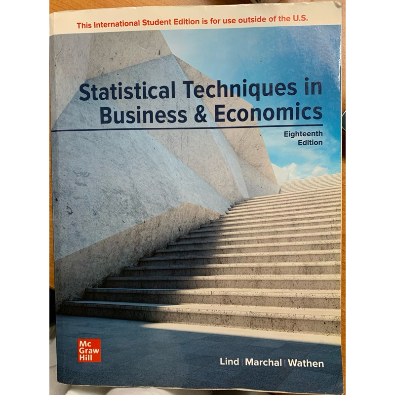 二手書｜Statistical Techniques in Business &amp; Economics｜大學統計學課本