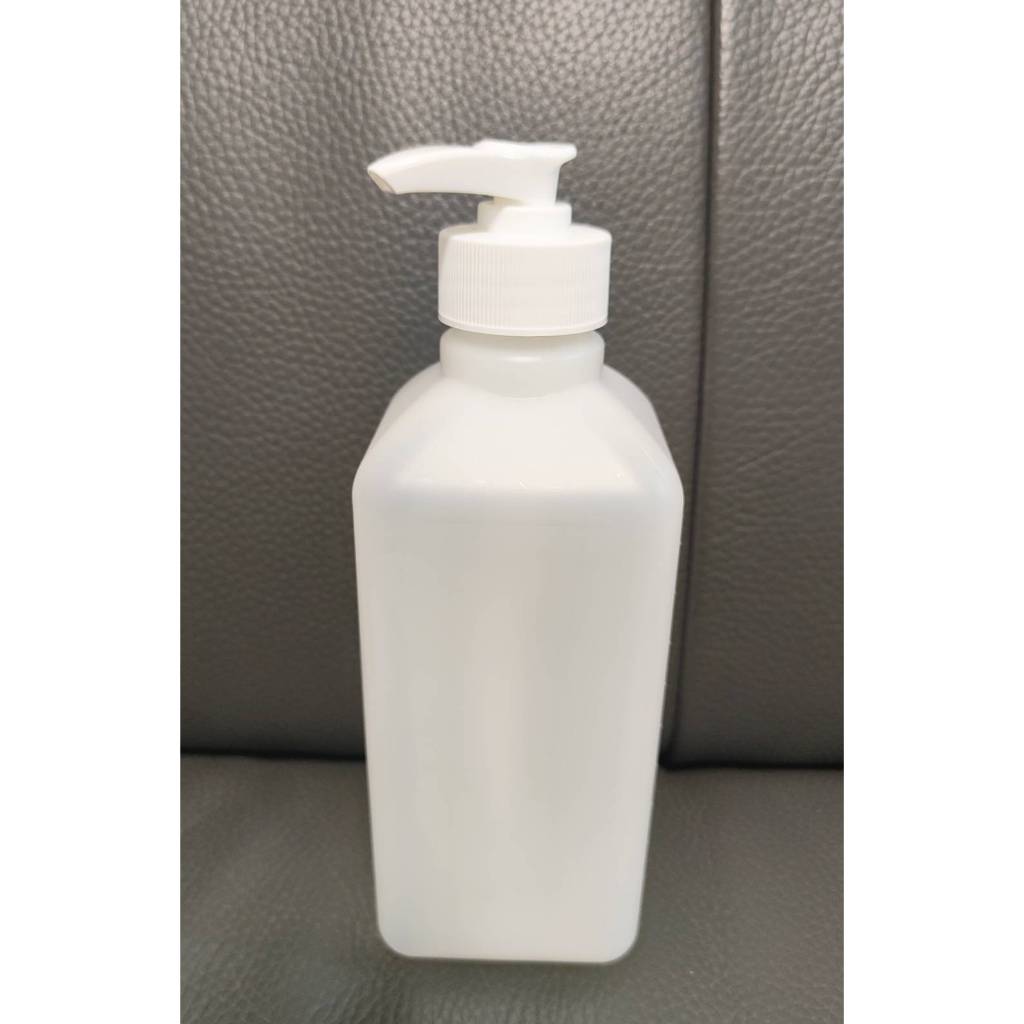 【現貨】萬用500ML按壓式透明塑膠空瓶 HDPE 2號瓶 洗手空瓶 酒精瓶 分裝瓶 收納瓶(含壓頭)