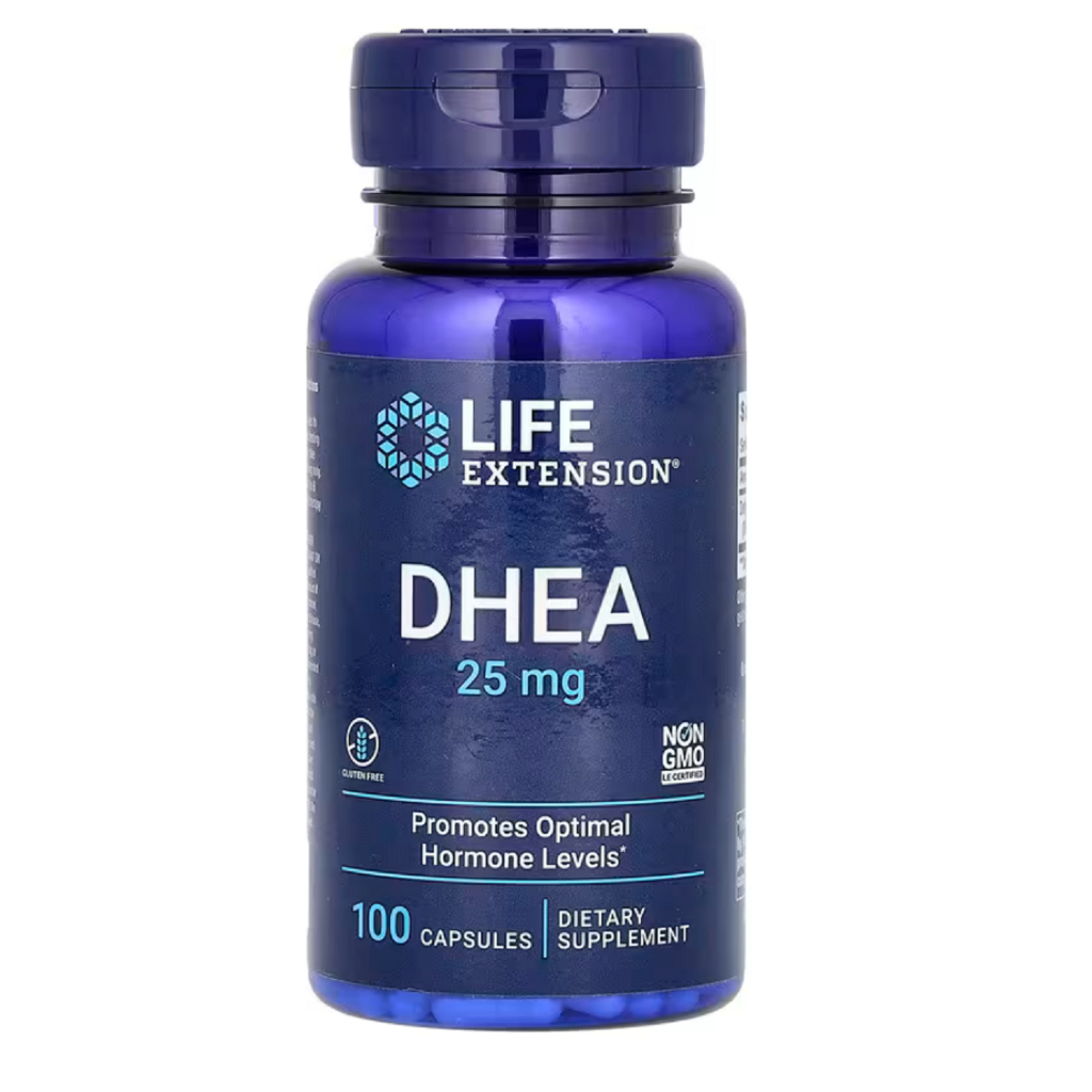 DHEA 美國正品 Life Extension 現貨 青春素 100粒 25mg (脫氫表雄銅)