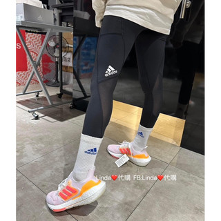 Linda❤️代購 Adidas 長褲 TF 女 黑 緊身褲 內搭褲 高腰 透膚 愛迪達 運動 瑜珈 GL0693