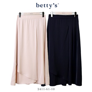 betty’s專櫃款(41)多層次素面開衩雪紡片裙(共二色)