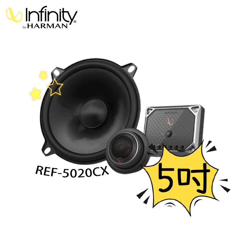 【Infinity 哈曼】REF-5020CX  5吋 車用喇叭 二音路195W 分音喇叭 汽車音響