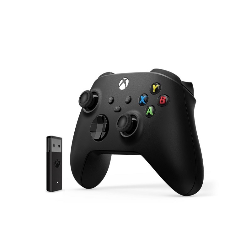 【任搭享9折】米特3C數位–微軟 Xbox無線控制器/磨砂黑+Windows10專用無線轉接器套組/1VA-00006