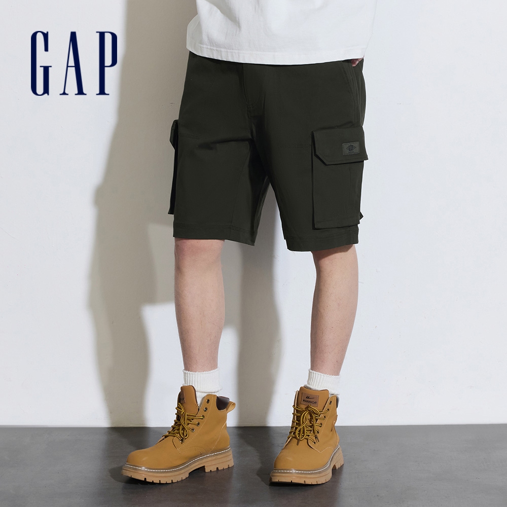Gap 男裝 工裝短褲-深綠色(884891)