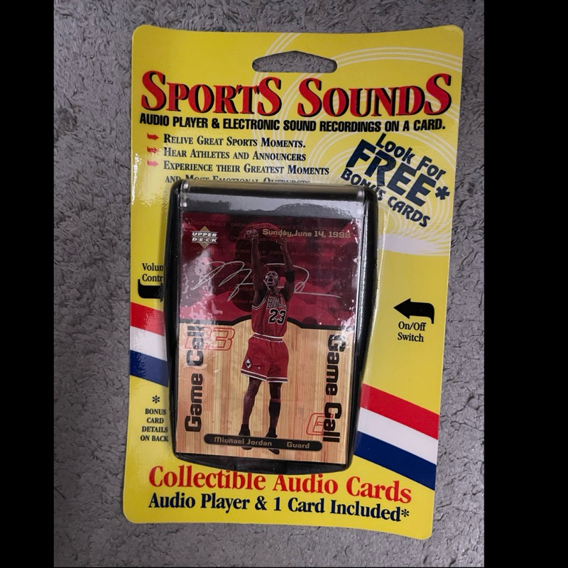 Audio player Michael Jordan 印刷 簽名 播放器 球卡 收藏 老物 芝加哥 公牛 23