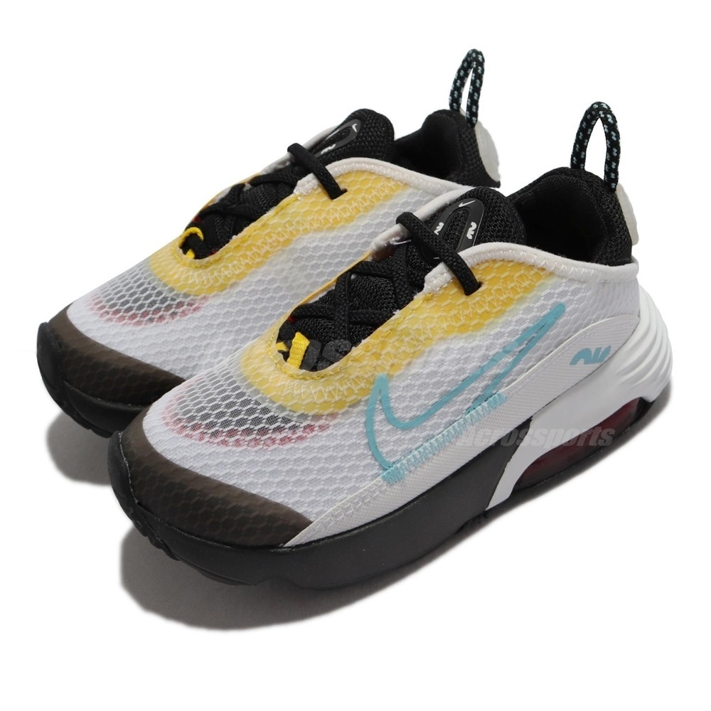 Nike 休閒鞋 Air Max 2090 TD 小童鞋 套入式 免鞋帶 白 黑 黃 CU2092-103