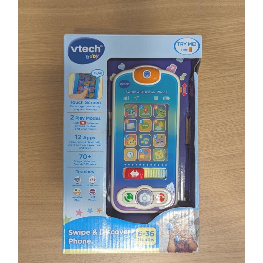 【9.99成新】英國Vtech 觸碰學習智慧型手機 手機玩具 互動學習 寶寶玩具 聲光玩具 嬰幼兒玩具