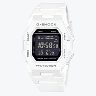 CASIO卡西歐 G-SHOCK藍牙數碼運動手錶 極簡白GD-B500-7