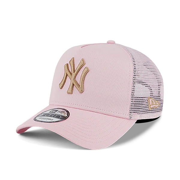 【NEW ERA】MLB NY 紐約 洋基 粉色 金字 網帽 9FORTY 卡車帽 潮流【ANGEL NEW ERA】