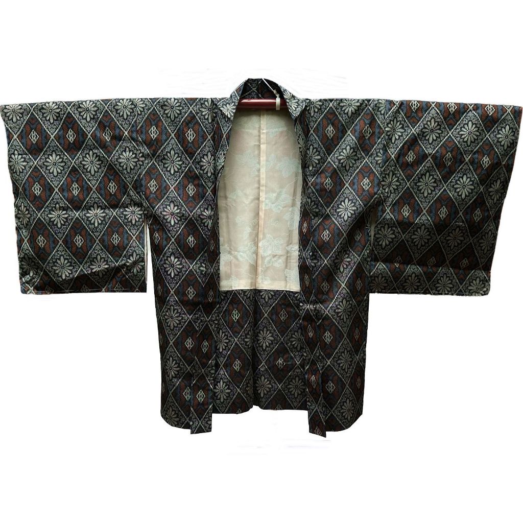 【茶】5-1311 日本和服 道中着 羽織短外套