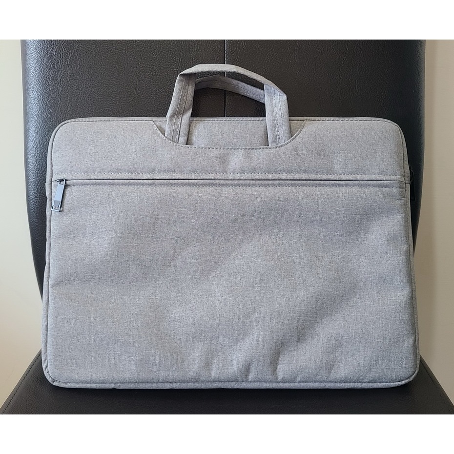 全新品-手提筆記型電腦包 防潑水防塵 隱藏可攜式手把 適用15.6吋-灰色