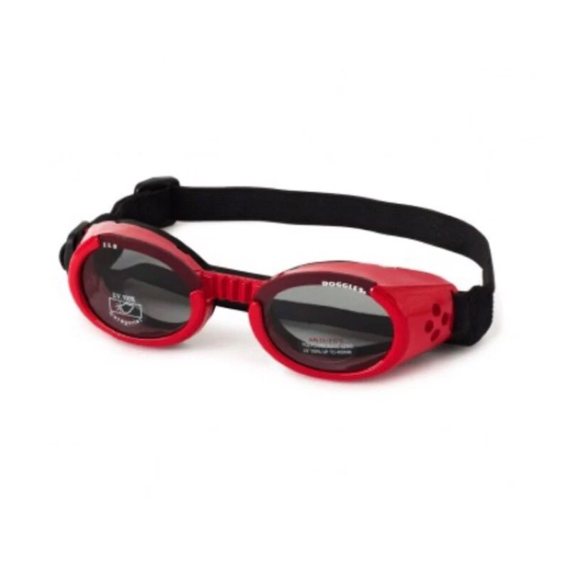 美國Doggles-紅Red / 炫亮鏡片-護目鏡-寵物太陽眼鏡-抗UV護目鏡-護目