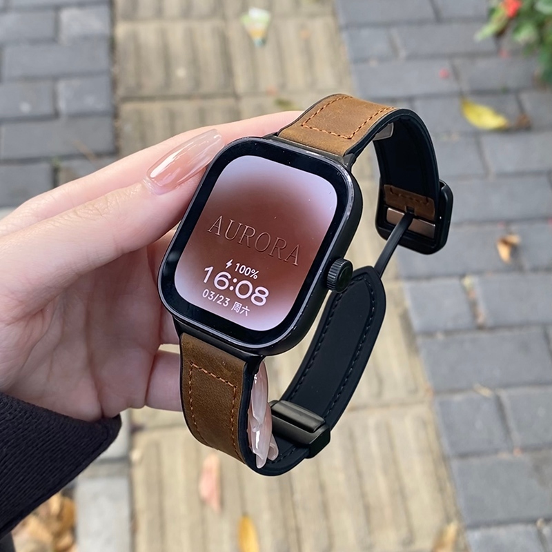 Redmi Watch 4 硅膠貼皮錶帶 紅米手錶4 小米手環 8 Pro皮質磁吸錶帶 小米8Pro 小米錶帶 替換腕帶