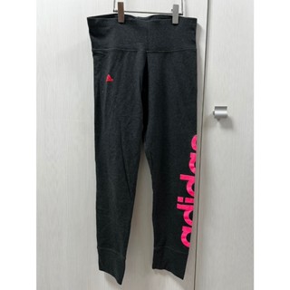 ADIDAS 女童彈性貼身棉長褲 size：130~140cm
