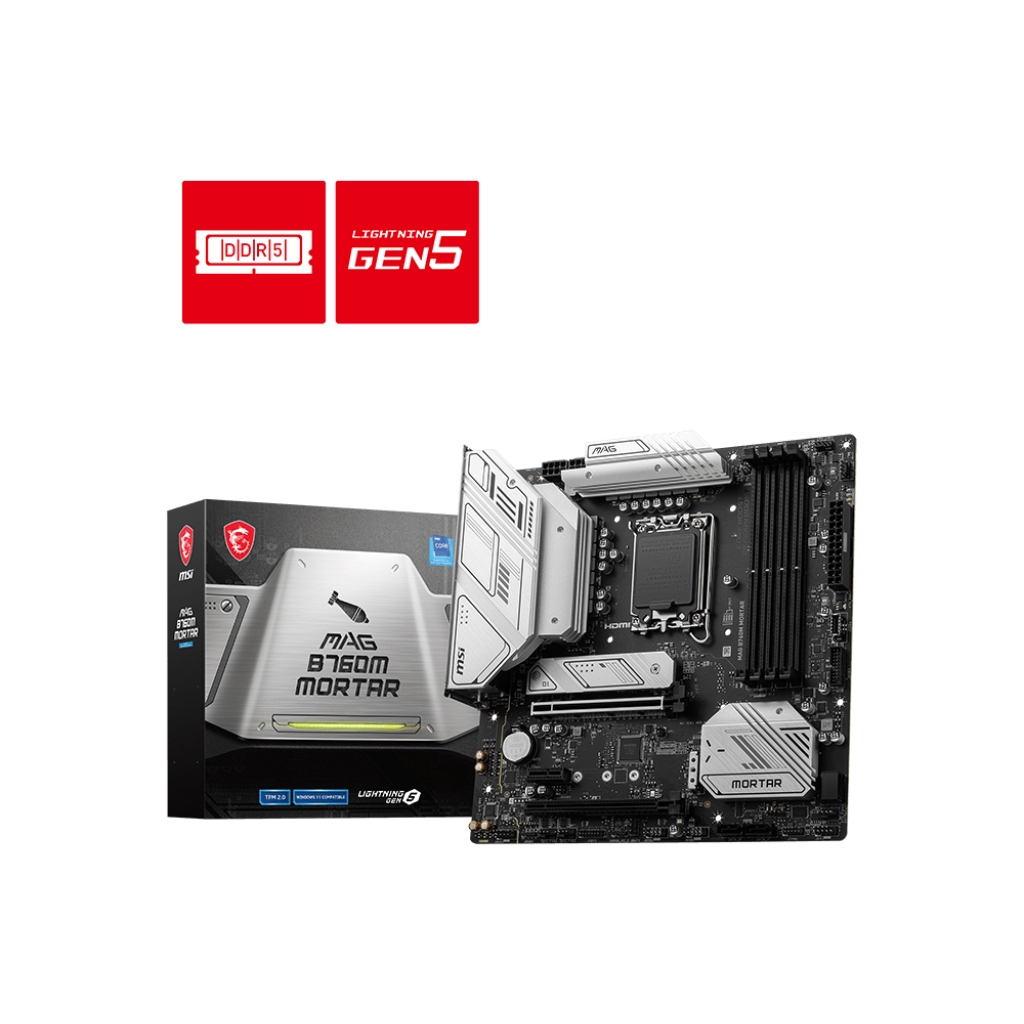 MSI 微星 MAG B760M MORTAR II 主機板 D5 1700腳位 M-ATX 主機板