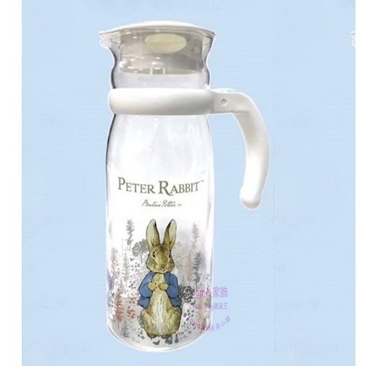 (永美小舖) 比得兔耐熱壺 大冷水壺 彼得兔 開水壺 果汁花茶壺 玻璃水壺 Peter Rabbit 鄉村風