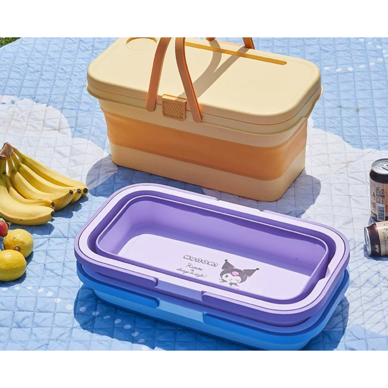 《現貨+預購》三麗歐野餐提籃帶蓋露營籃（蓋子可以變小桌子）庫洛米玉桂狗美樂蒂