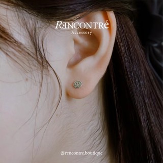 『現貨/韓國 小插畫 s925純銀 迷你耳釘』Rencontre 925純銀 微笑 星星 小花 小耳 養耳 東大門 耳環