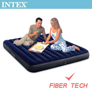 INTEX 經典雙人特大(新款FIBER TECH)充氣床墊-寬183cm