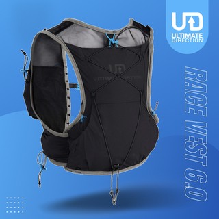 【Ultimate Direction美國】Race Vest 6.0 輕量化跑步背心 男 黑瑪瑙｜越野水袋背心背包