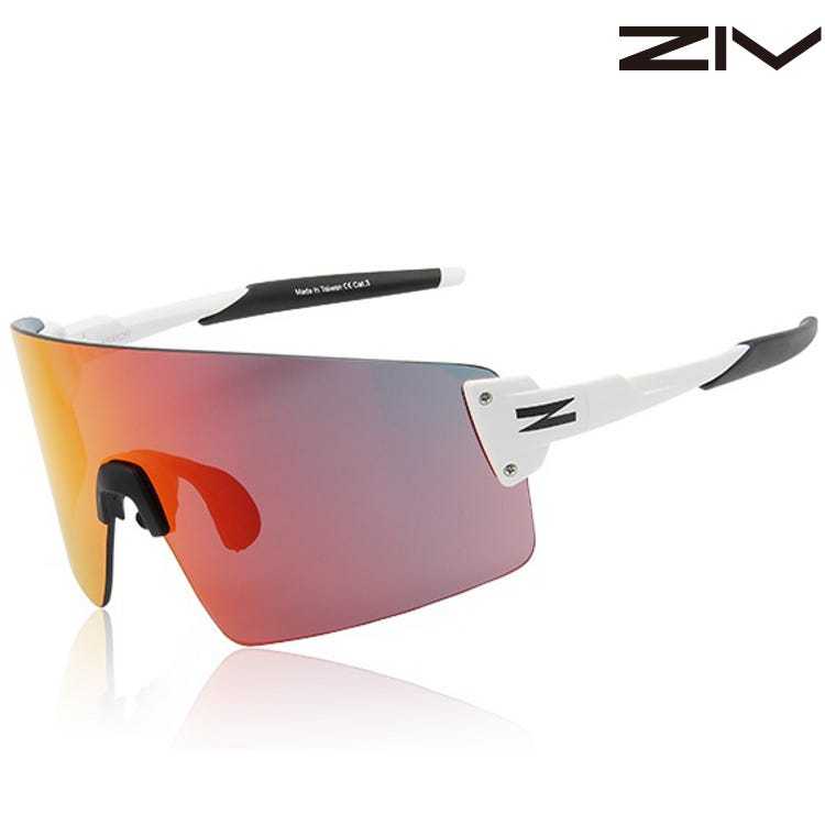 ZIV ARMOR 太陽眼鏡/運動眼鏡 153 TB115018 亮白/灰電黑紅鍍膜 BSMI D63966