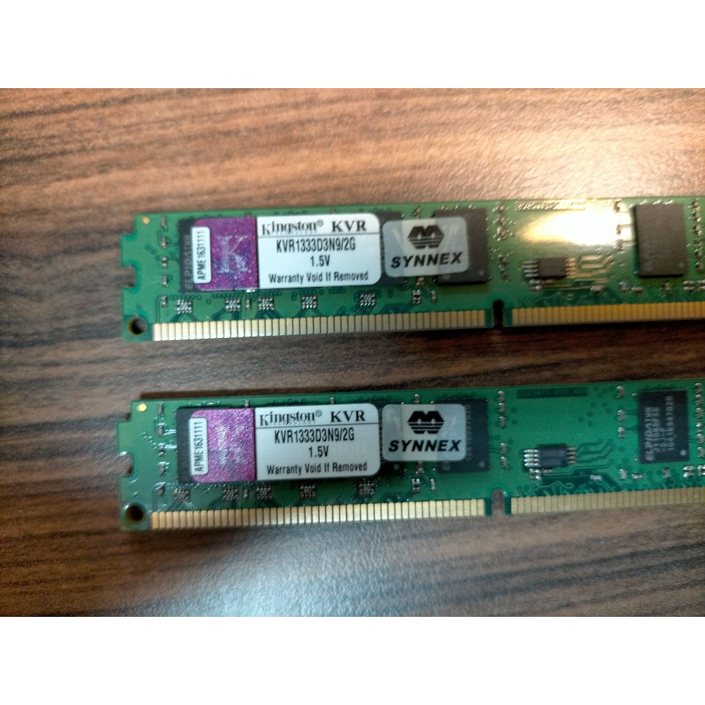 D.桌上型電腦記憶體- Kingston 金士頓 DDR3-1333雙通道 2G*2共4GB不分售  直購價80